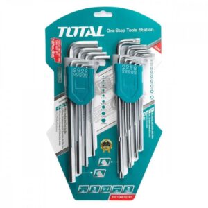 SET DE HERRAMIENTAS 18PCS LLAVES ALLEN Y ESTRELLA TOTAL