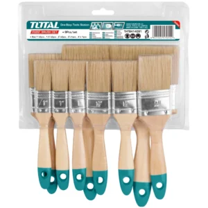 Set De Brochas Con Mango De Madera 9pzas TOTAL